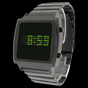 90-dot-matrix-LED-watch-black