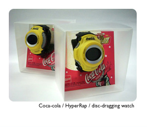Coca-Cola HyperRap disc dragging musical lcd
                  watch
