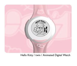 Hello Kitty twin double layer lcd watch
