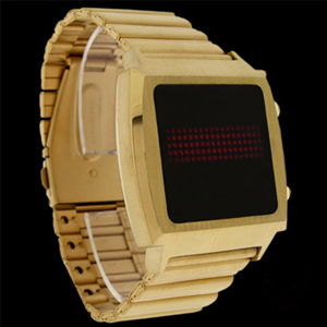90-dot-matrix-led-watch-gold