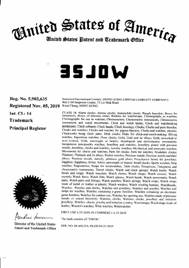 trademark-35jow-USA-uspto88405214-class-14